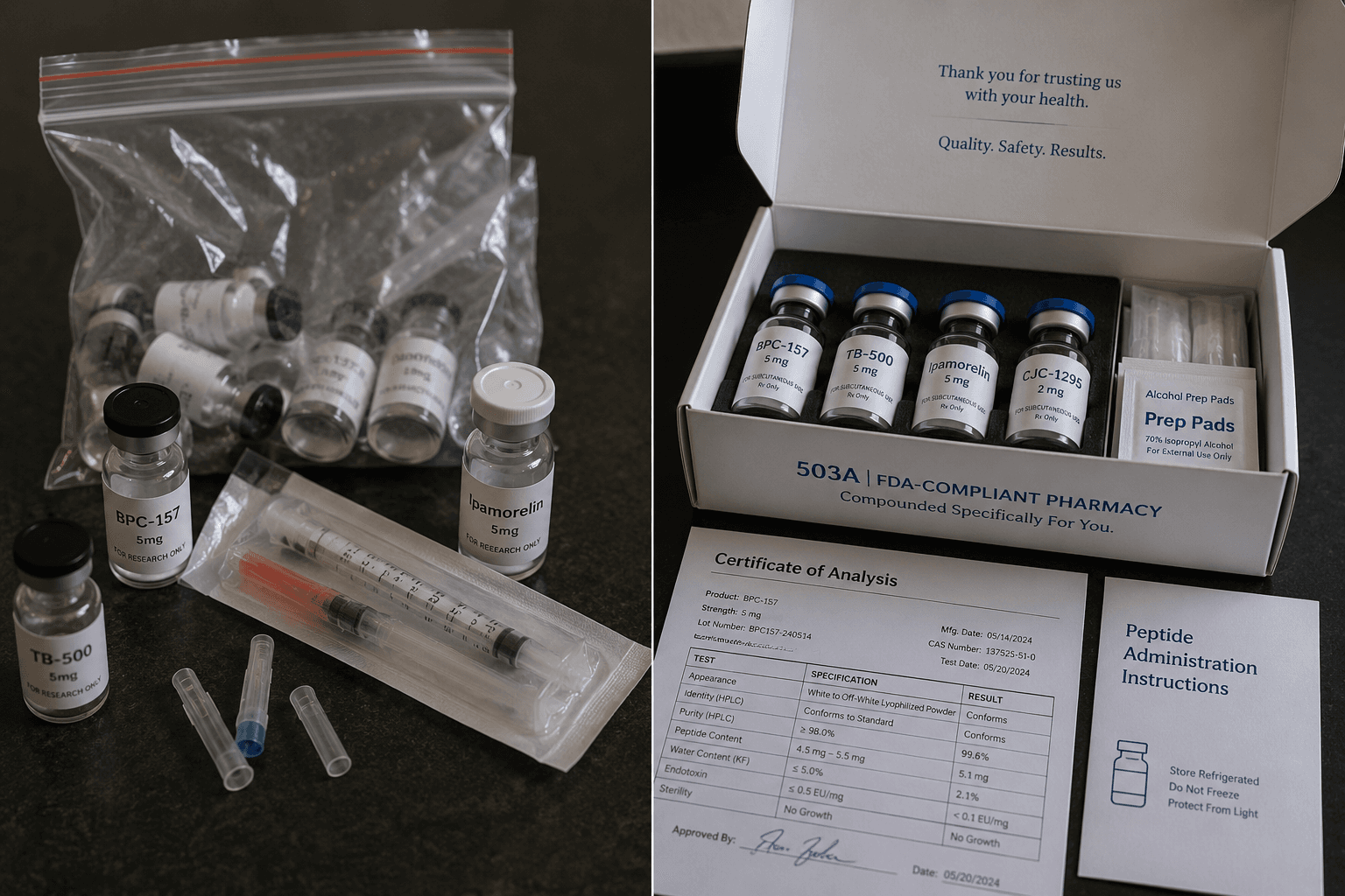 Research Peptides vs. Medical-Grade Peptides